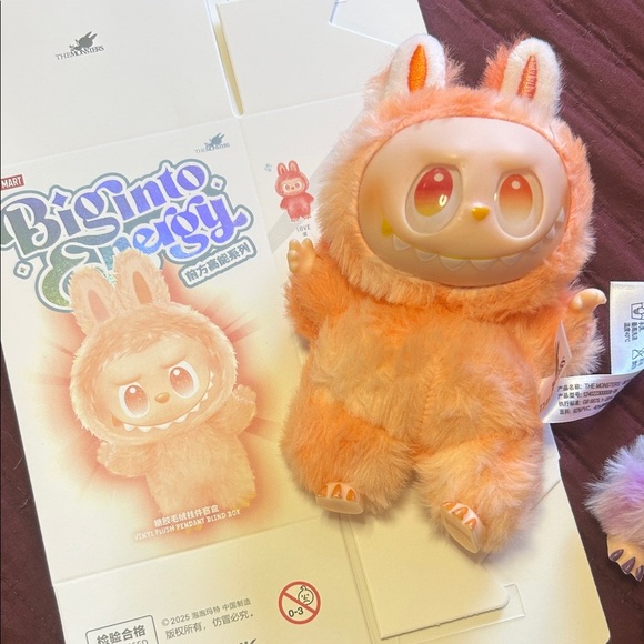 Furry Orange Stuffed Animal - Picture 2 of 3